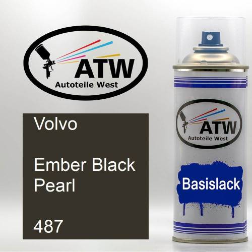 Volvo, Ember Black Pearl, 487: 400ml Sprühdose, von ATW Autoteile West.